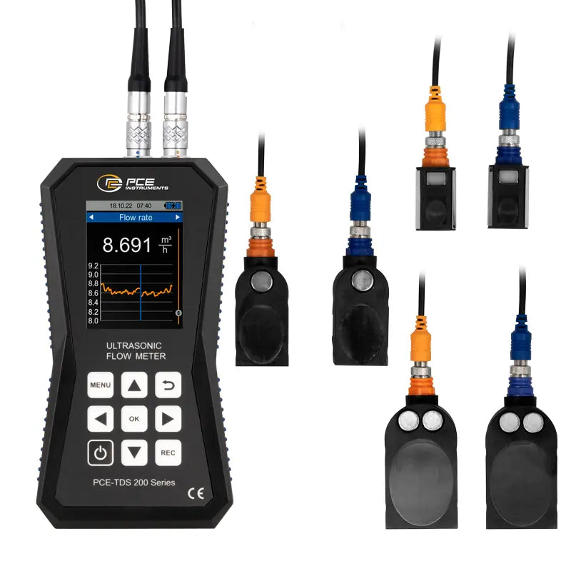 Medidor de vazão ultrassônico PCE-TDS 200 SML-ICA