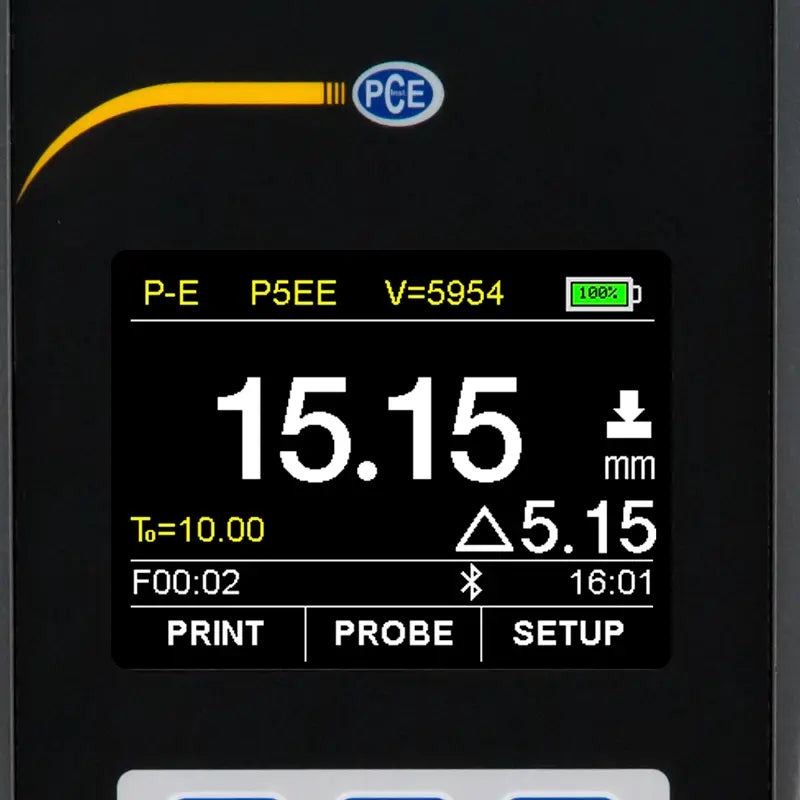Medidor de espesor PCE-TG 300-NO7-ICA
