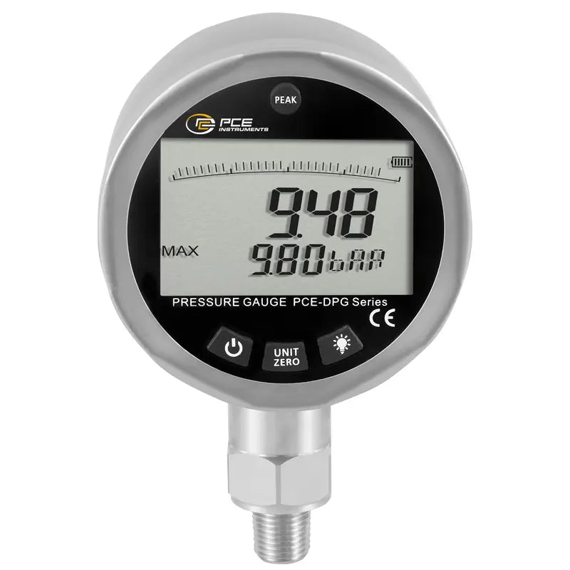 Manômetro PCE-DPG 10-ICA incl. certificado de calibração ISO