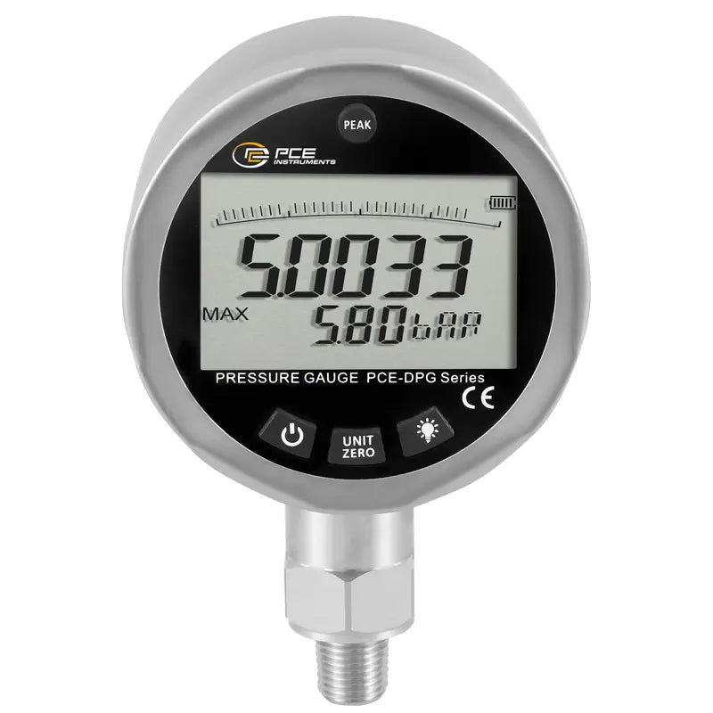 Manômetro PCE-DPG 6-ICA incl. certificado de calibração ISO