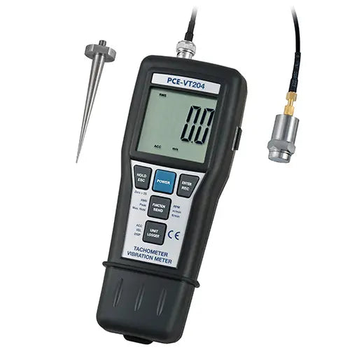 Medidor de vibração PCE-VT 204-ICA, incluindo certificado de calibração ISO