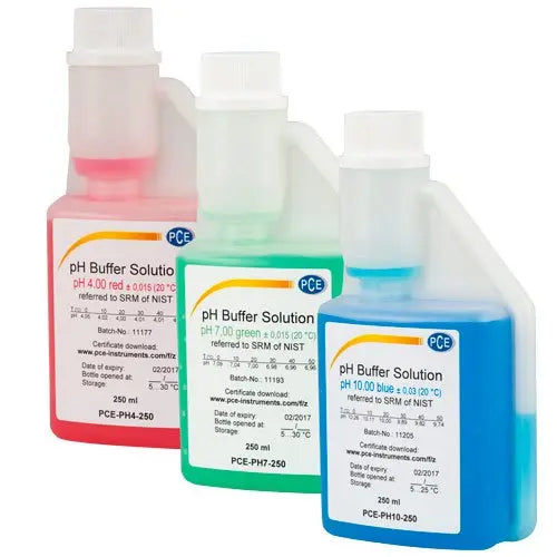 Solução de calibração pH4 + pH7 + pH10 PCE-PH4710