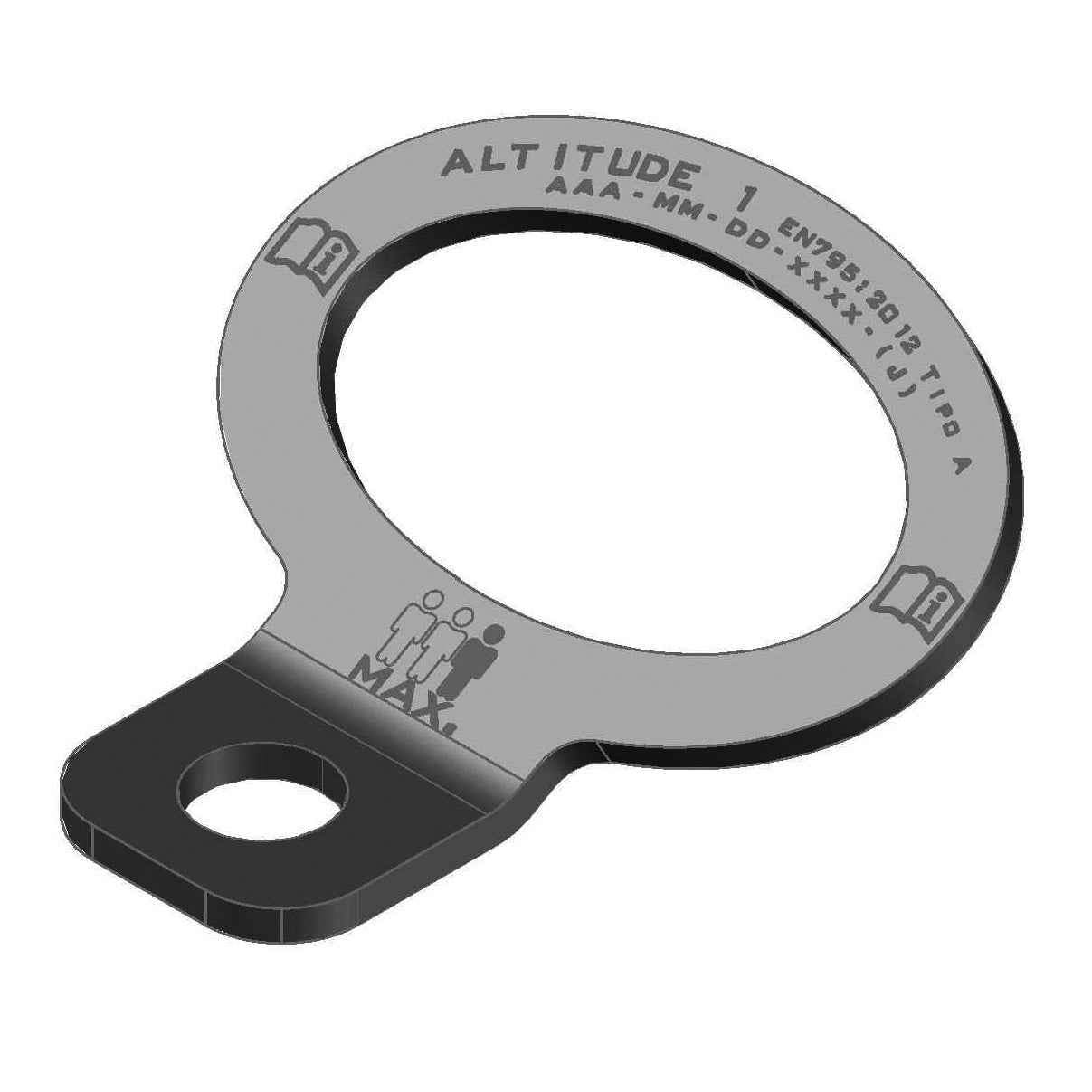 Dispositivo de Ancoragem Placa de Ancoragem 70 mm para 3 Operadores