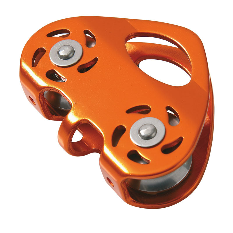 Polia de alumínio para tirolesas de até 13 mm
