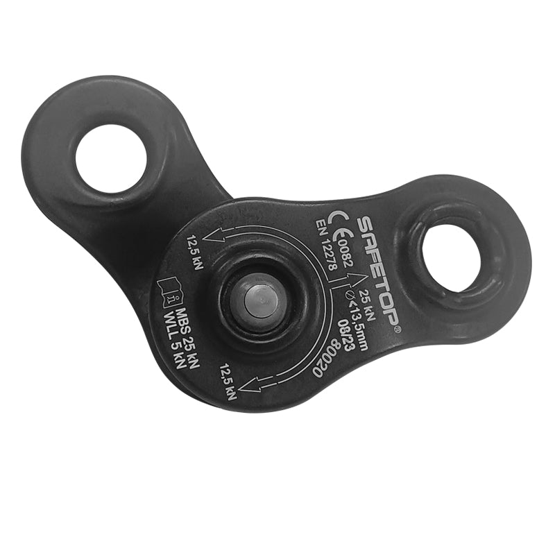 MINI POLEA para cargas (no personas) y cuerdas de hasta 13,5 mm