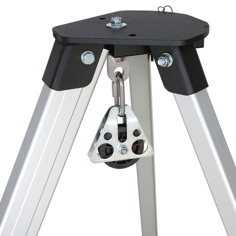 Polea trípode de acero, para cuerdas de 12 mm