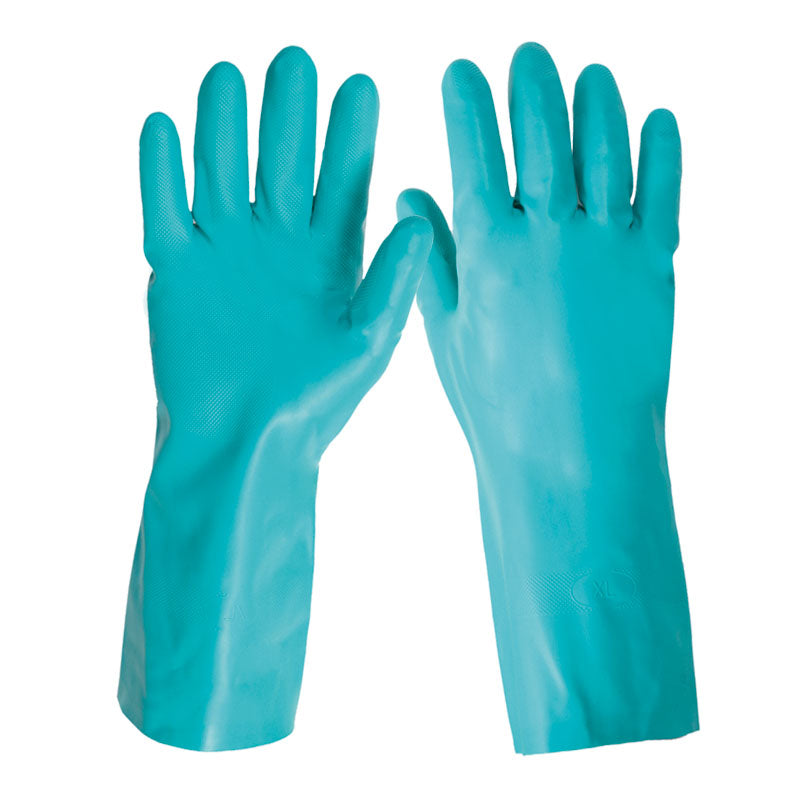 POWER-COAT, luvas químicas de nitrilo verde (12 pares)