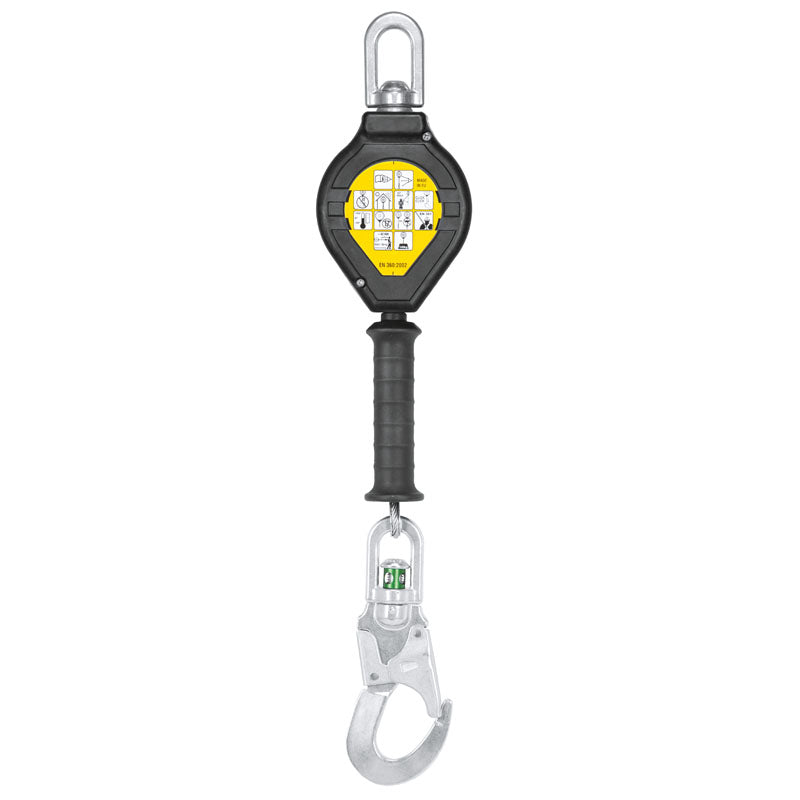 Equipamento Antiqueda RETRACTIL-LITE, cabo de aço giratório retrátil de 3m para segurança profissional