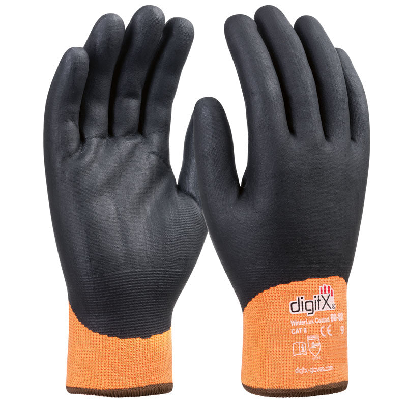 SCANDILUX, luva de nitrilo impermeável e anti-frio com forro (12 pares)
