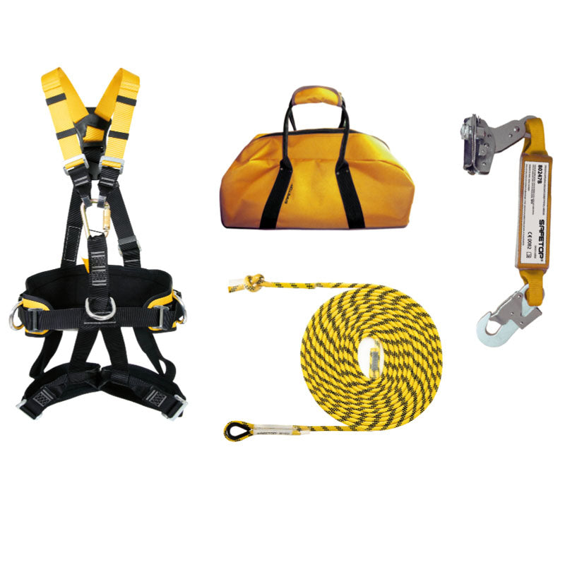 Equipamento de Proteção Profissional SIKKIM, kit vertical com 80076+80354 (40 m) +80247B+80156 para segurança profissional