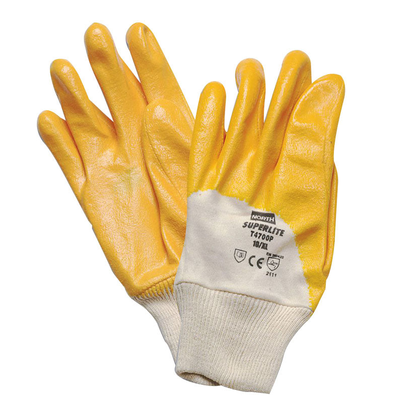 SUPERLITE PLUS, luva sintética de nitrila amarela OUTLET (12 pares)