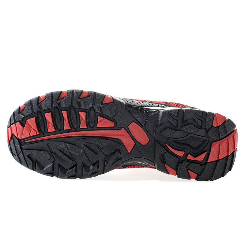 TÓQUIO, sapato vermelho S1P sem cadarços elásticos Flytex