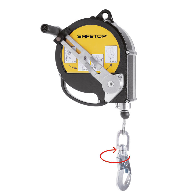 Equipamento de Proteção Profissional GUINCHO SAFE 15, guincho de cabo de 15 m com manivela para segurança profissional