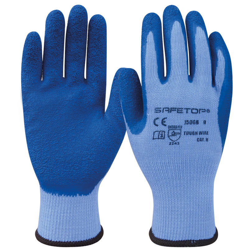 Guante de látex sintético TOUGH-WIRE sin costuras (12 pares)