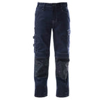 TRIVES, calças Oxford azuis de algodão elástico, tamanhos S-3XL equipamento de proteção profissional