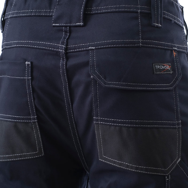 TRIVES, calças Oxford azuis de algodão elástico, tamanhos S-3XL