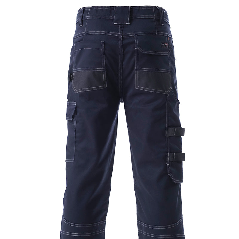 TRIVES, calças Oxford azuis de algodão elástico, tamanhos S-3XL