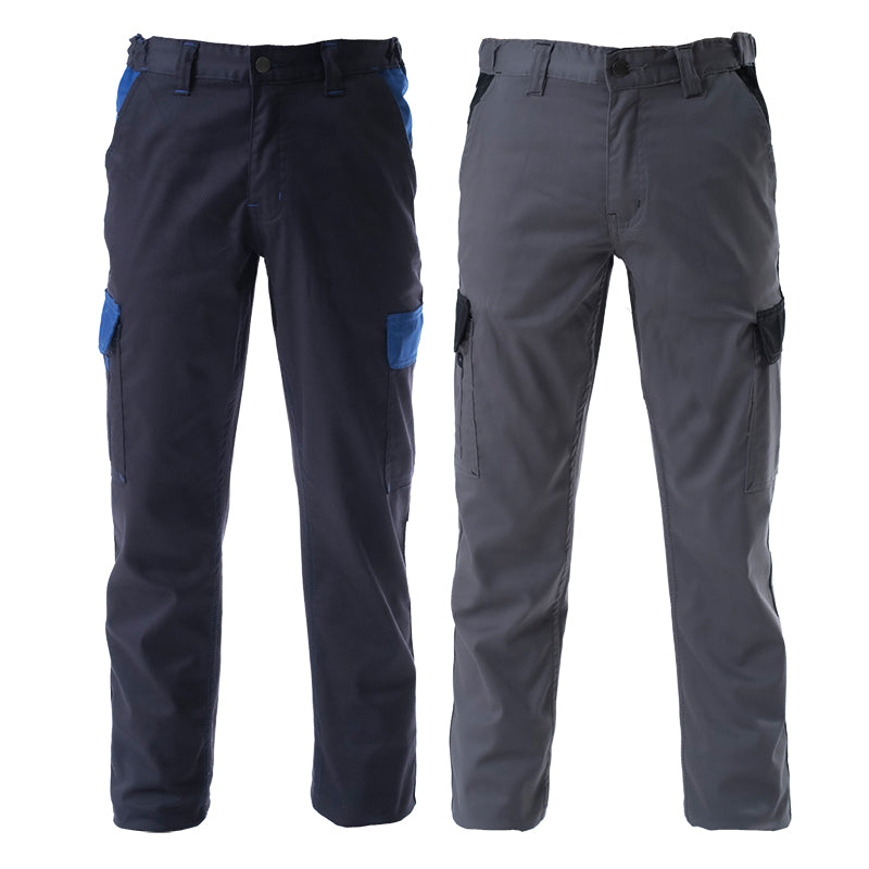 Calça elástica VENLO, com vários bolsos e dois tons