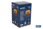 Pirilampo luz led intermitente laranja | Classe 1 | Homologação ECE R65 | Suporte flexível 12/24 V | Classificação de proteção IP: IP