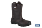Bota de Pele | Forrada | Segurança S3 | Modelo Megan | Calçado de segurança | Cor Castanha