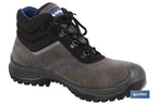 Bota Camurça | Cor Cinza | Segurança S-3 | Modelo Arion | Biqueira de carbono Light