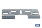Placa Dupla para Pendurar e Fixar em Mobiliário | Medidas: 130 mm e Oco: 42 mm