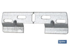 Placa Dupla para Pendurar e Fixar em Mobiliário | Medidas: 130 mm e Oco: 42 mm