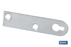 Chapa de suporte tipo Boca chave| Medida: 17 x 70 mm | Para suporte de objetos