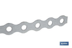 Rolo de fita perfurada de aço galvanizado | Medidas: 17 mm x 0,8 mm x 10 m