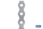 Rolo de fita perfurada de aço galvanizado | Medidas: 17 mm x 0,8 mm x 10 m