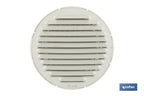 Grelha de Ventilação para Encastrar em Tubo| Fabricada em Aluminio Branco| 2 Medidas