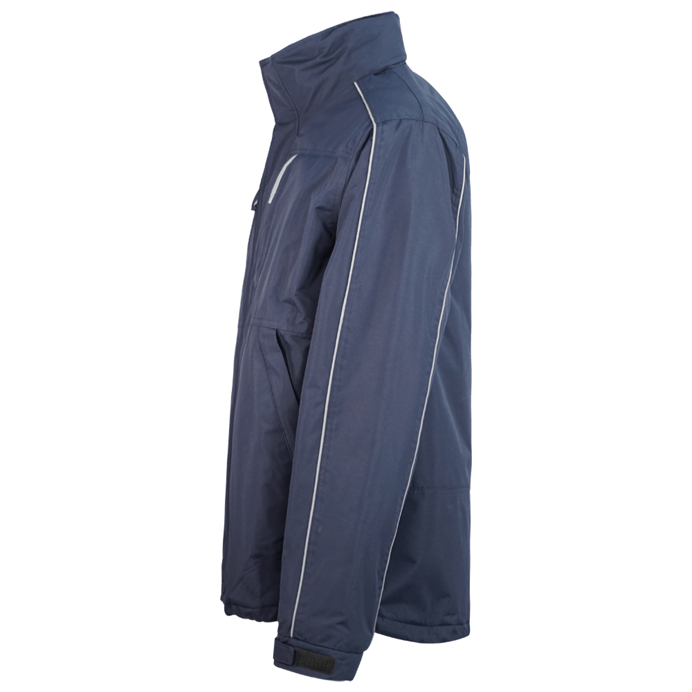 Parka ergonómica acolchoado e detalhes refletores